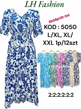 Sukienki damskie  ,size l-2xl, paczka 12szt ,mix kolor