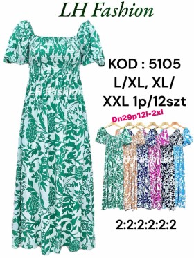 Sukienki damskie  ,size l-2xl, paczka 12szt ,mix kolor