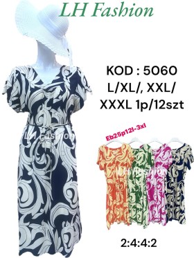 Sukienki damskie  ,size l-3xl, paczka 12szt ,mix kolor