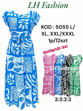 Sukienki damskie  ,size l-3xl, paczka 12szt ,mix kolor