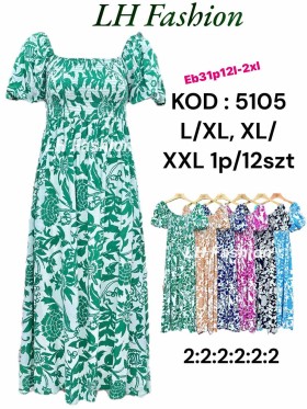 Sukienki damskie  ,size l-2xl, paczka 12szt ,mix kolor