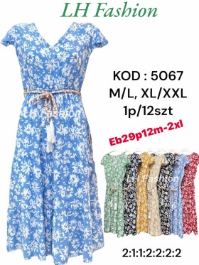 Sukienki damskie  ,size m-2xl, paczka 12szt ,mix kolor