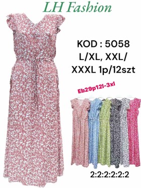 Sukienki damskie  ,size l-3xl, paczka 12szt ,mix kolor