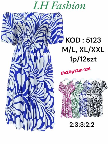 Sukienki damskie  ,size m-2xl, paczka 12szt ,mix kolor