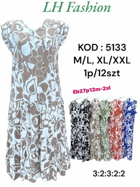 Sukienki damskie  ,size m-2xl, paczka 12szt ,mix kolor