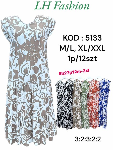 Sukienki damskie  ,size m-2xl, paczka 12szt ,mix kolor