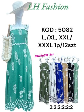 Sukienki damskie  ,size l-3xl, paczka 12szt ,mix kolor