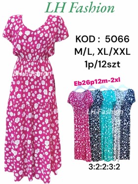 Sukienki damskie  ,size l-3xl, paczka 12szt ,mix kolor