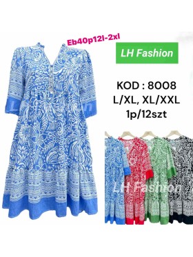 Sukienki damskie  ,size l-2xl, paczka 12szt ,mix kolor