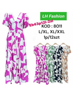 Sukienki damskie  ,size l-2xl, paczka 12szt ,mix kolor