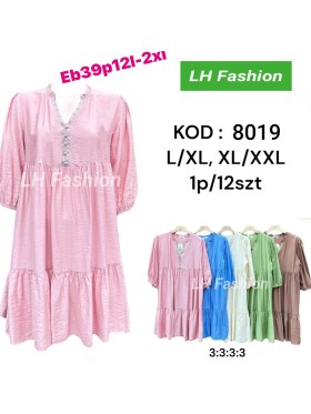 Sukienki damskie  ,size l-2xl, paczka 12szt ,mix kolor