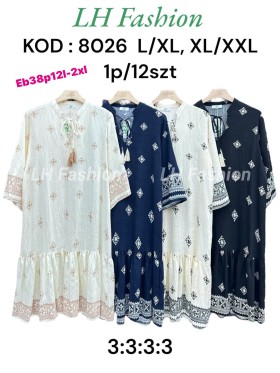Sukienki damskie  ,size l-2xl, paczka 12szt ,mix kolor