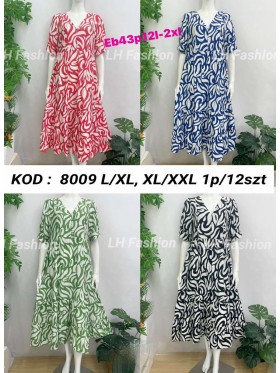 Sukienki damskie  ,size l-2xl, paczka 12szt ,mix kolor