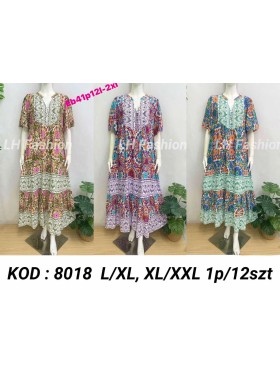 Sukienki damskie  ,size l-2xl, paczka 12szt ,mix kolor