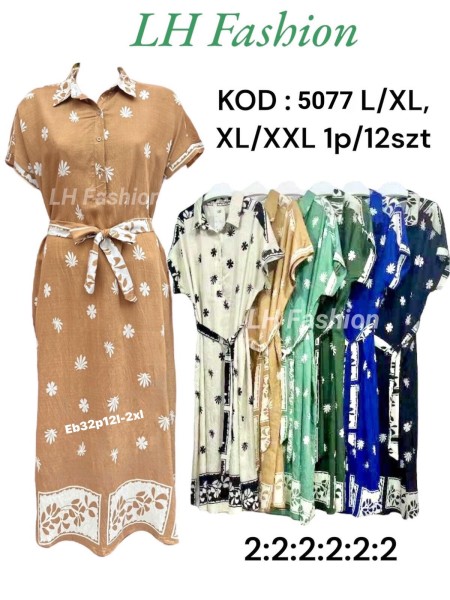 Sukienki damskie  ,size l-2xl, paczka 12szt ,mix kolor