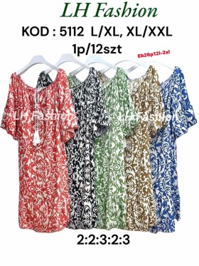 Sukienki damskie  ,size l-2xl, paczka 12szt ,mix kolor