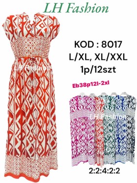 Sukienki damskie  ,size l-2xl, paczka 12szt ,mix kolor