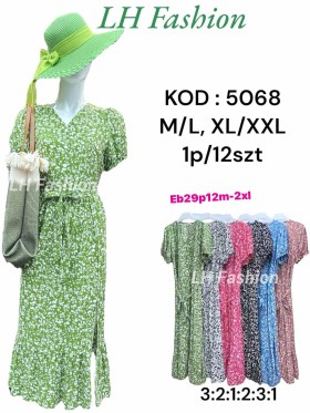 Sukienki damskie  ,size m-2xl, paczka 12szt ,mix kolor