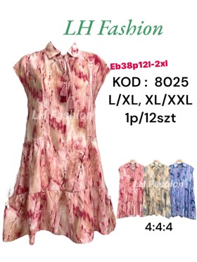 Sukienki damskie  ,size l-2xl, paczka 12szt ,mix kolor