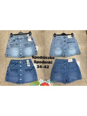 Spódnica krótka jeansowa damska ,size 34-42, paczka 10szt,1 KOLOR