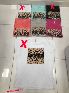 Bluzki damskie  ,size 2-4xl, paczka 12szt ,mix kolor