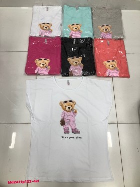 Bluzki damskie  ,size 2-4xl, paczka 12szt ,mix kolor