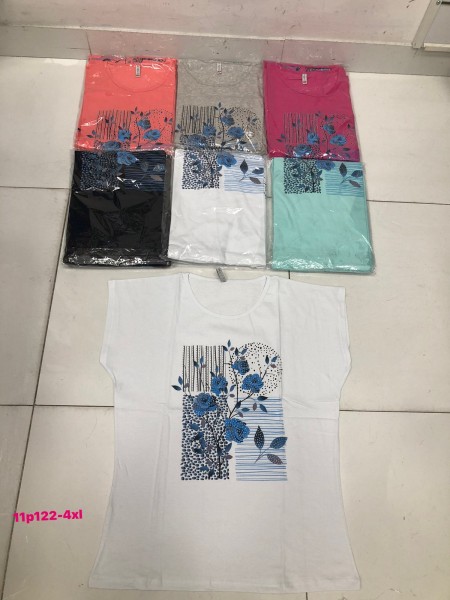 Bluzki damskie  ,size 2-4xl, paczka 12szt ,mix kolor