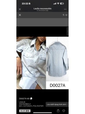 Koszule Jeansowe damskie ,size xs-l, paczka 10szt,