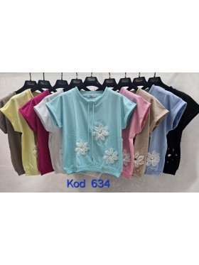 Bluzki damskie Tureckie, size standard ,paczka 12szt mix kolor