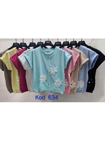 Bluzki damskie Tureckie, size standard ,paczka 12szt mix kolor