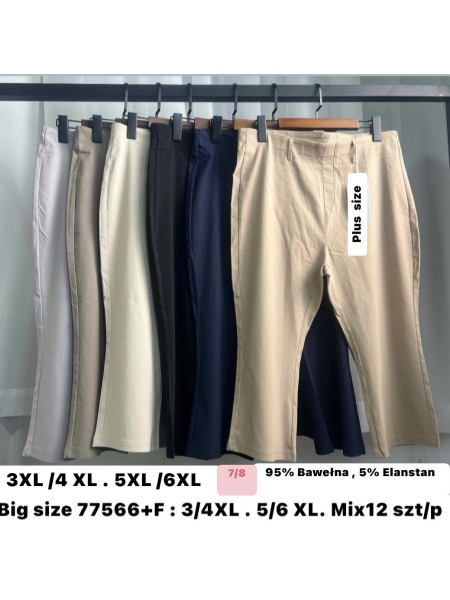 Spodnie damskie  ,size 3-6xl, paczka 12szt,mix kolor