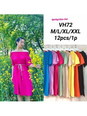 Sukienki damskie  ,size m-2xl, paczka 12szt ,mix kolor