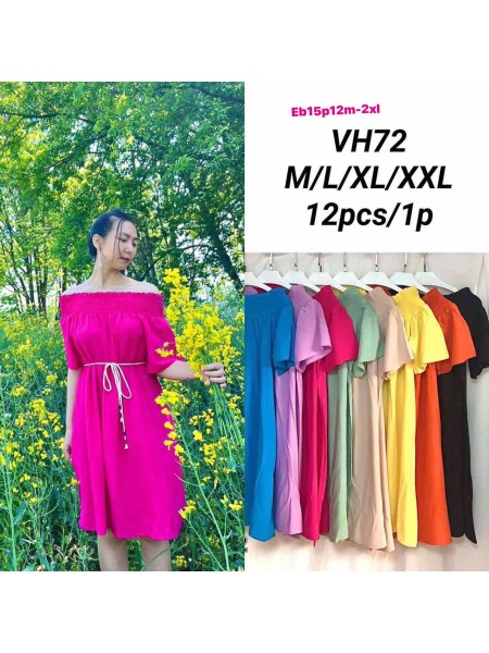 Sukienki damskie  ,size m-2xl, paczka 12szt ,mix kolor