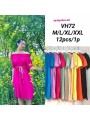 Sukienki damskie  ,size m-2xl, paczka 12szt ,mix kolor
