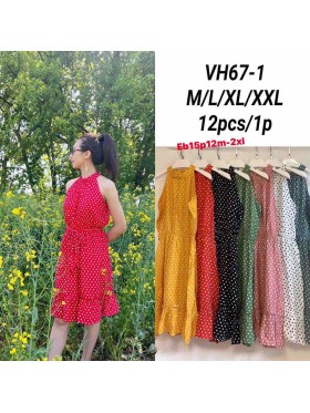Sukienki damskie  ,size m-2xl, paczka 12szt ,mix kolor