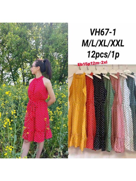 Sukienki damskie  ,size m-2xl, paczka 12szt ,mix kolor