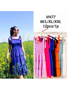 Sukienki damskie  ,size m-2xl, paczka 12szt ,mix kolor