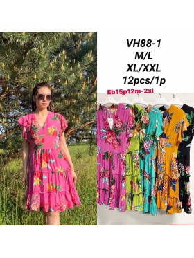 Sukienki damskie  ,size m-2xl, paczka 12szt ,mix kolor