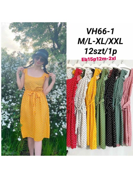 Sukienki damskie  ,size m-2xl, paczka 12szt ,mix kolor