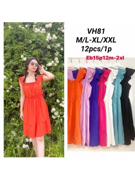 Sukienki damskie  ,size m-2xl, paczka 12szt ,mix kolor