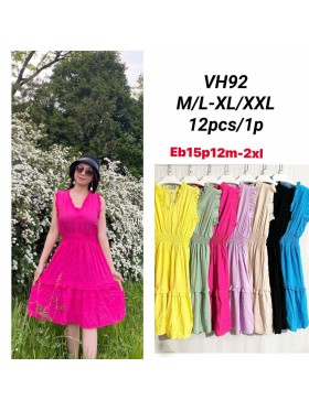 Sukienki damskie  ,size m-2xl, paczka 12szt ,mix kolor