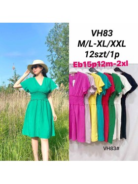 Sukienki damskie  ,size m-2xl, paczka 12szt ,mix kolor