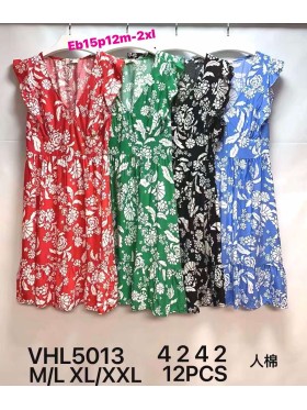 Sukienki damskie  ,size m-2xl, paczka 12szt ,mix kolor