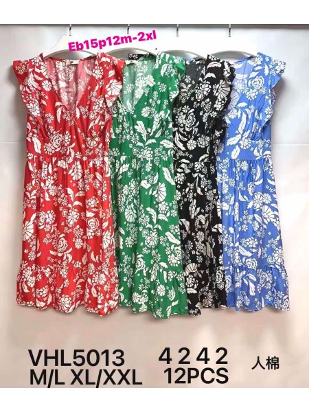 Sukienki damskie  ,size m-2xl, paczka 12szt ,mix kolor