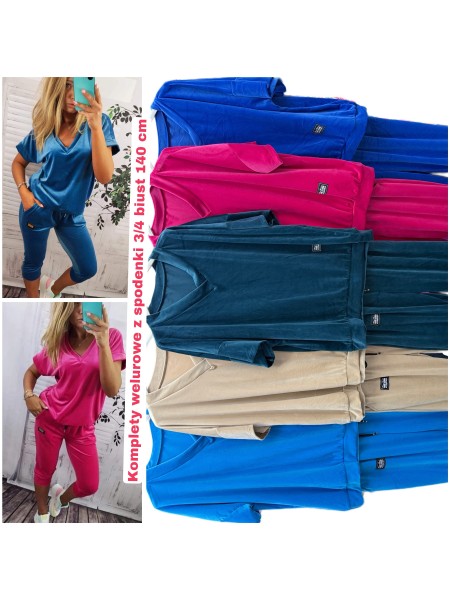 Komplety damskie Włoskie ,size UNI, paczka 6szt,mix kolor