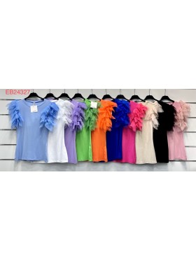 Bluzki damskie wloskie, Size uni ,paczka 6szt,mix kolor