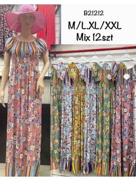 Sukienki damskie ,size m-2xl, paczka 12szt,mix kolor