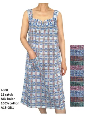 Koszule nocne damskie , Size L-5xl,paczka 12szt,mix kolor
