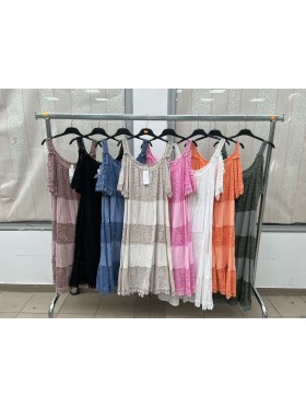 Sukienki damskie wloskie, Size uni ,paczka 6szt,mix kolor