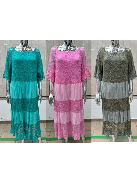 Sukienki damskie wloskie, Size uni ,paczka 6szt,mix kolor